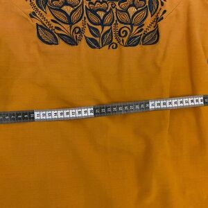 Mexican hand embroidered linen dress